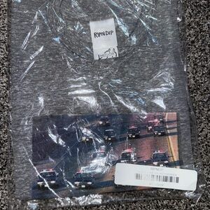 Ripndip Gray T-Shirt with Colorful Graphic